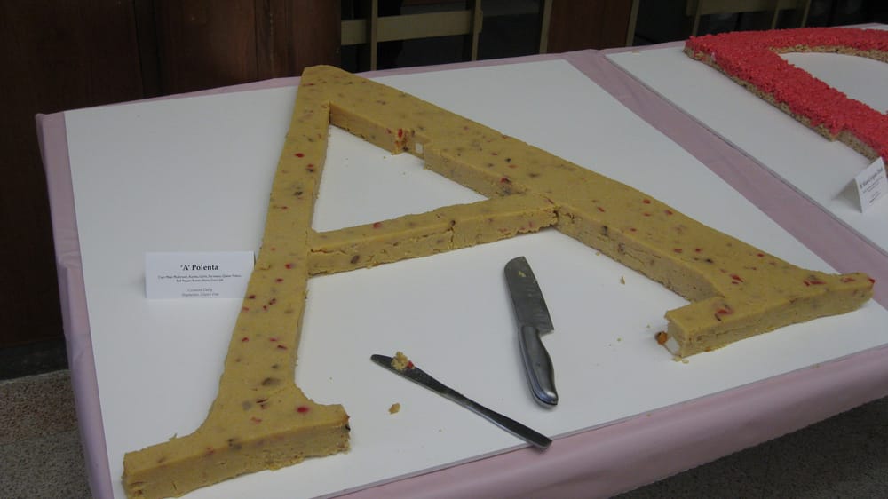“A” is for art … and polenta, apparently, when ‘Edible Typography’ is on the menu post image