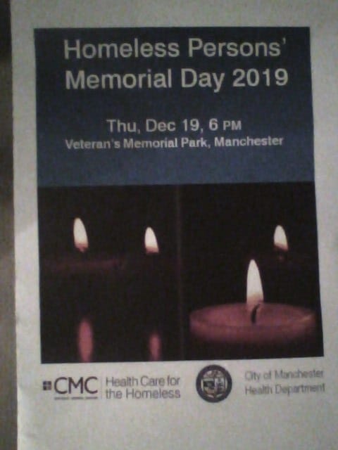 Homeless Persons’ Memorial Day in Manchester 2019 post image