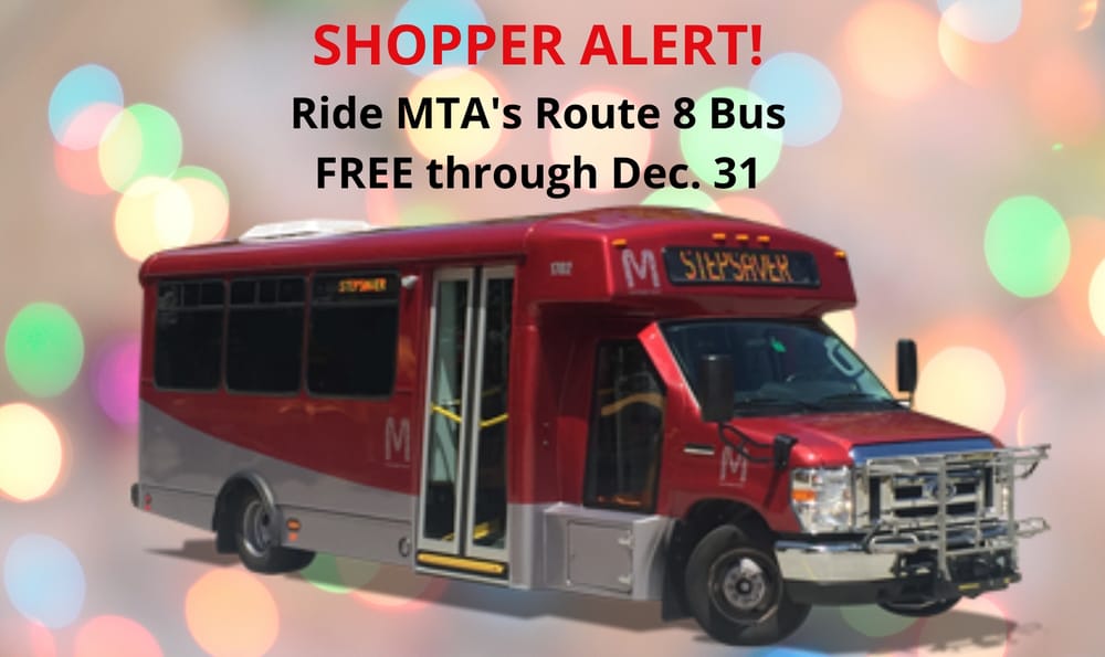 Shoppers: Ride the Route 8 MTA bus for free through Dec. 31 post image