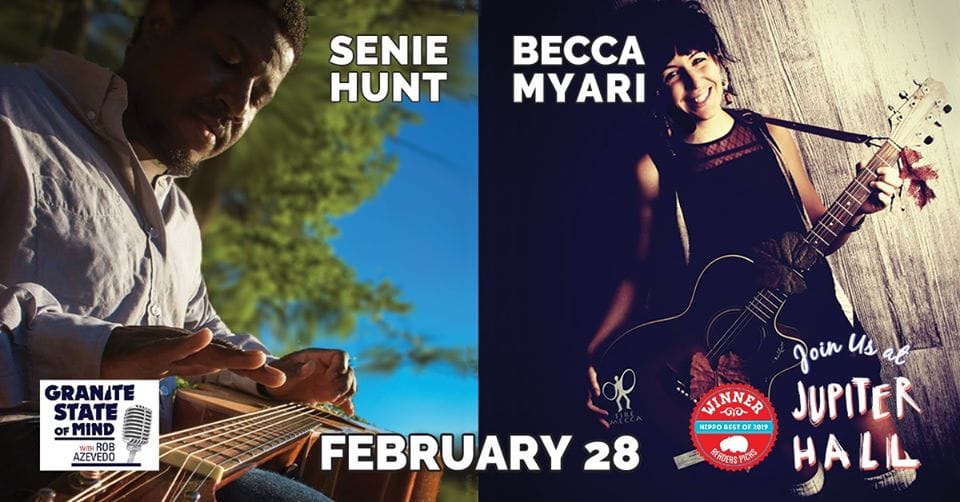 Feb. 28: New Blood Live Music at Jupiter Hall with Senie Hunt and Becca Myari post image