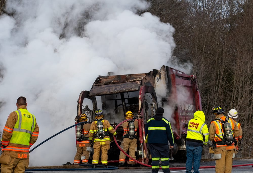 Trash truck fire: This is why you were stuck on Route 101 post image
