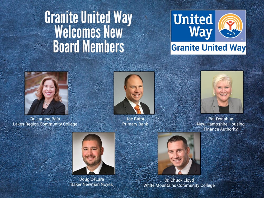 Granite United Way welcomes 5 new board members post image