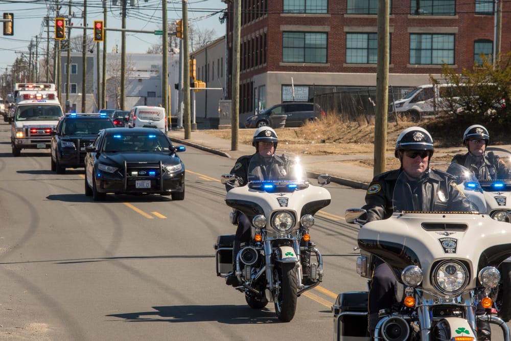 First-responders give beloved local hero an escort for next leg of his journey post image