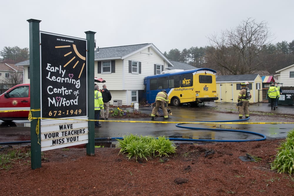Nashua Transit bus slams into Milford daycare center post image