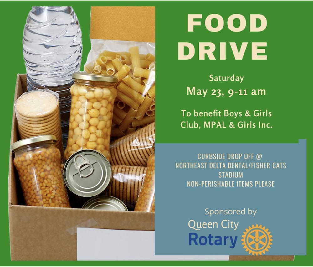 May 23: Queen City Rotary Club announces no-contact curbside food drive in support of local youth post image