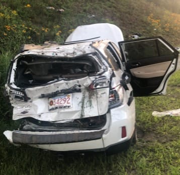 City man charged after crashing stolen BMW at high speed on I-93 injuring family traveling with infant and dog post image
