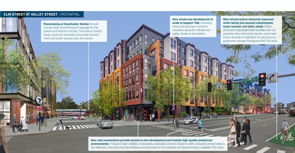 Want a walkable, bikeable, shoppable Manchester? There’s a (Transit-Oriented Development) plan for that post image