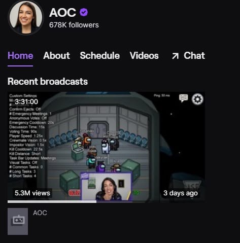 Game on: Congresswoman AOC plays ‘Among Us’ with Twitch streamers post image