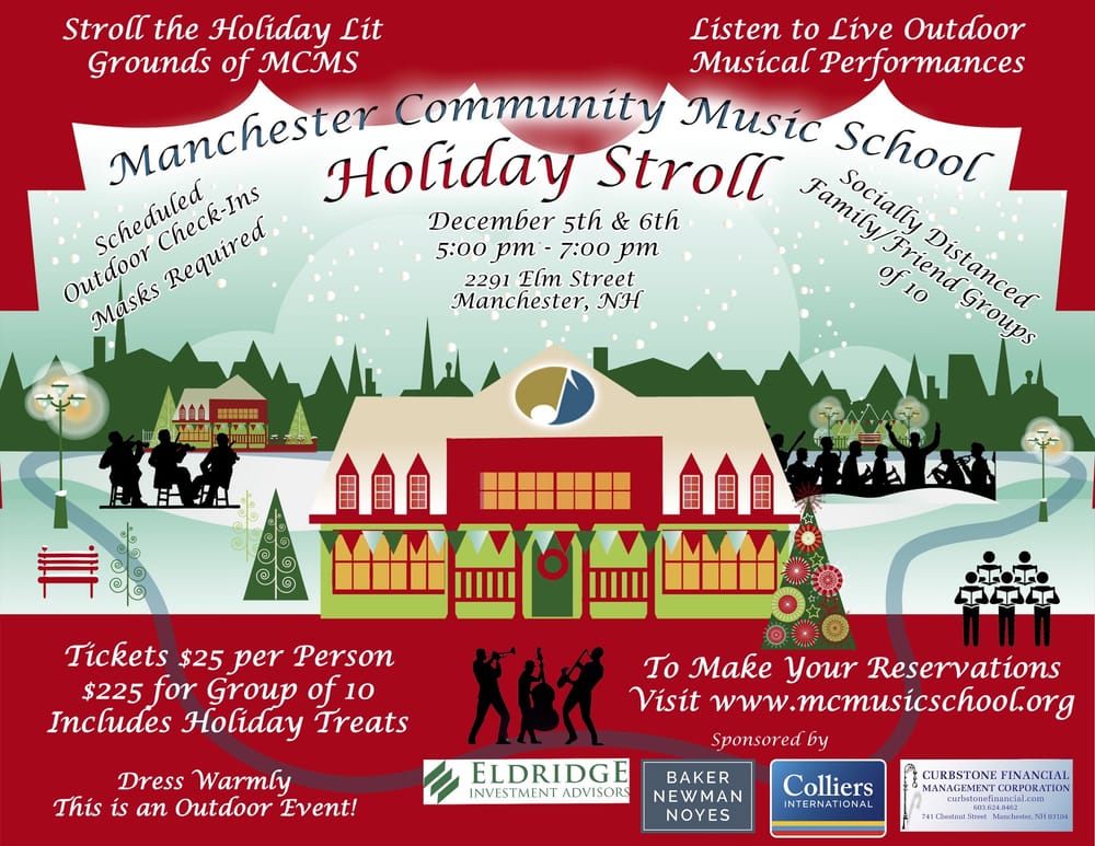 Dec. 5 & 6: Manchester Community Music School Outdoor Holiday Stroll post image