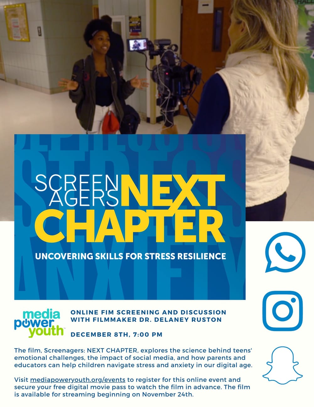 Dec. 8: Online fim discussion, Q&A with director of  ‘Screenagers: NEXT CHAPTER’ post image