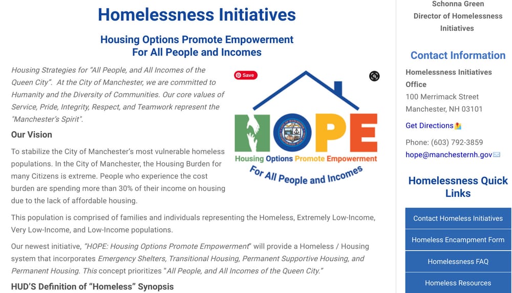 Addressing the city’s chronic homelessness: A plan that begins with HOPE post image