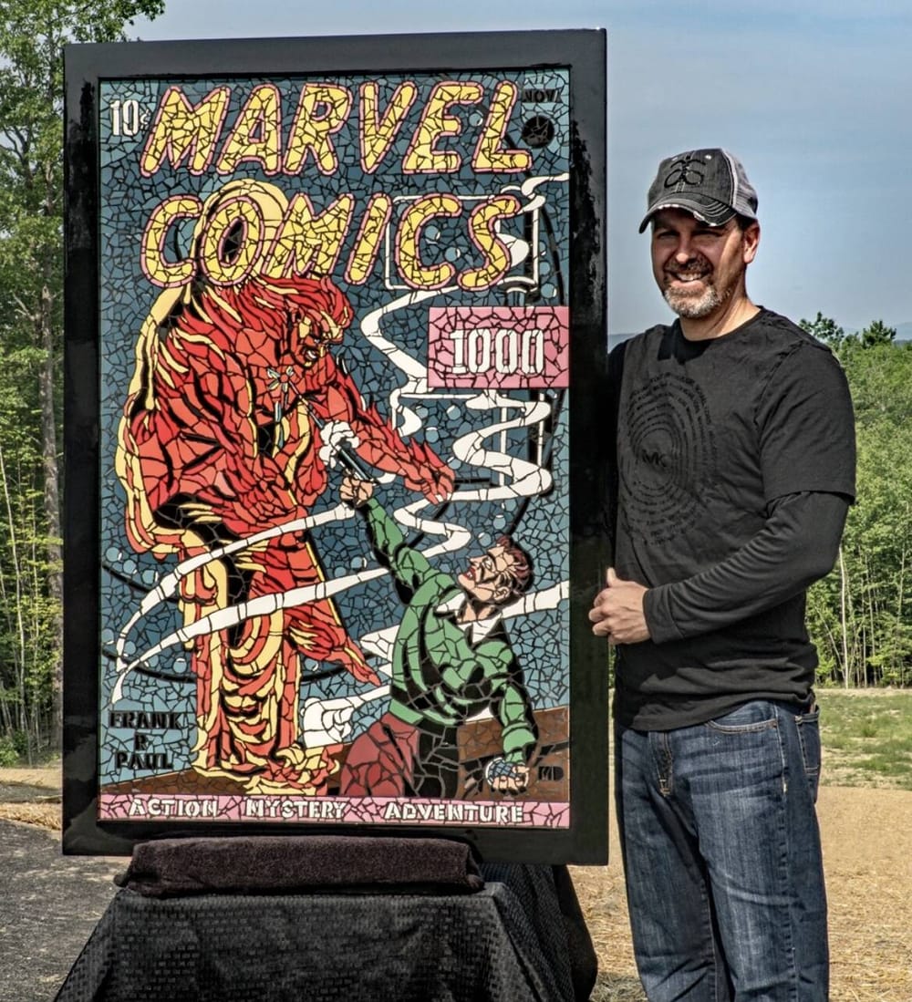 Riding Fandom: Man’s Marvel-ous mosaics boost demand for his Shattered Comics post image