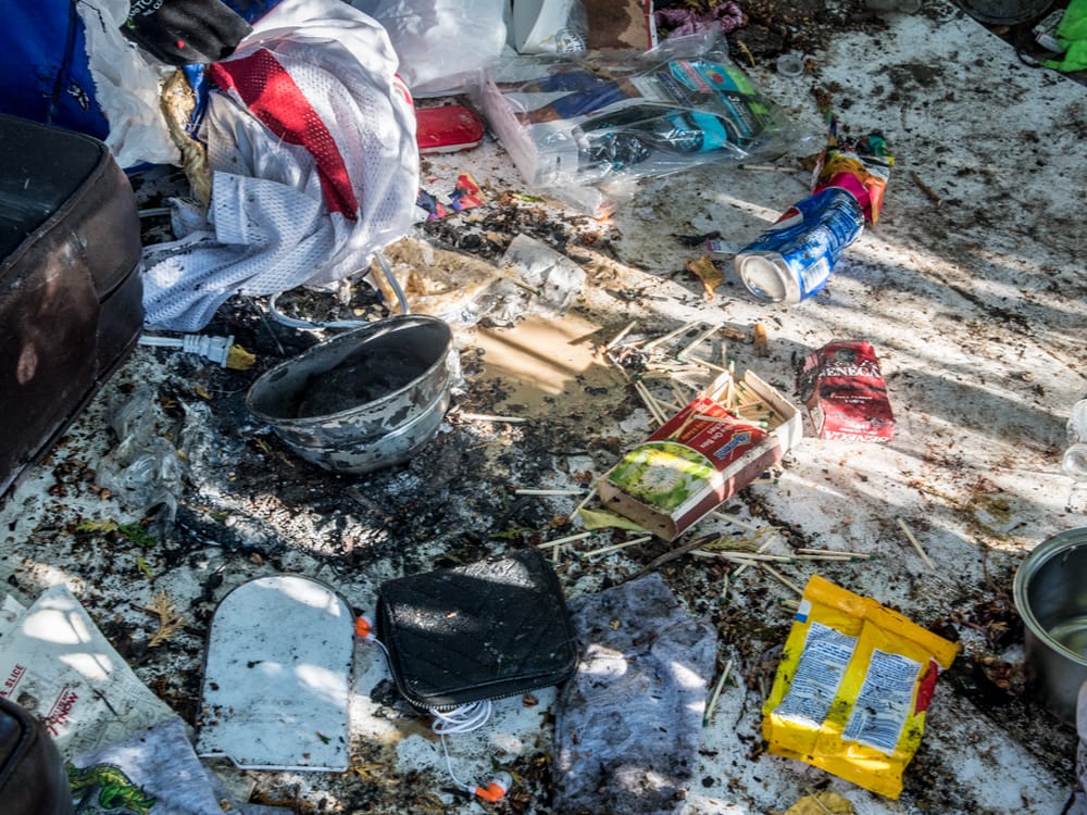 Man suffers burns from fire at homeless camp post image