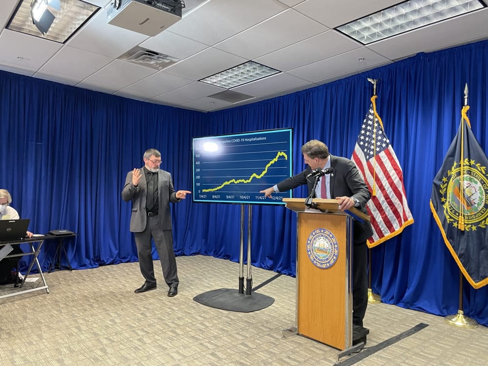 Sununu says hospitalizations down; Elliot Hospital adds refrigerator truck for potential corpses post image