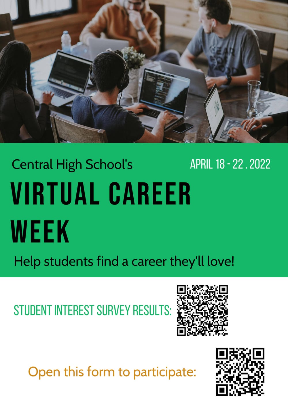 Calling all people: Central High School needs you to become a Career Week resource for students post image