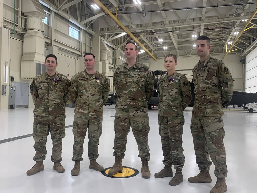 Five NH Guardsmen who suffered brain injuries awarded Purple Hearts post image