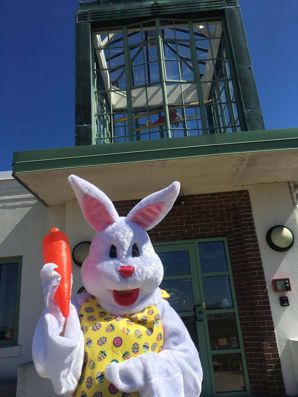 April 9: Up in the sky – it’s a bird, it’s a plane, it’s an Easter Bunny chopper dropping chocolate eggs! post image
