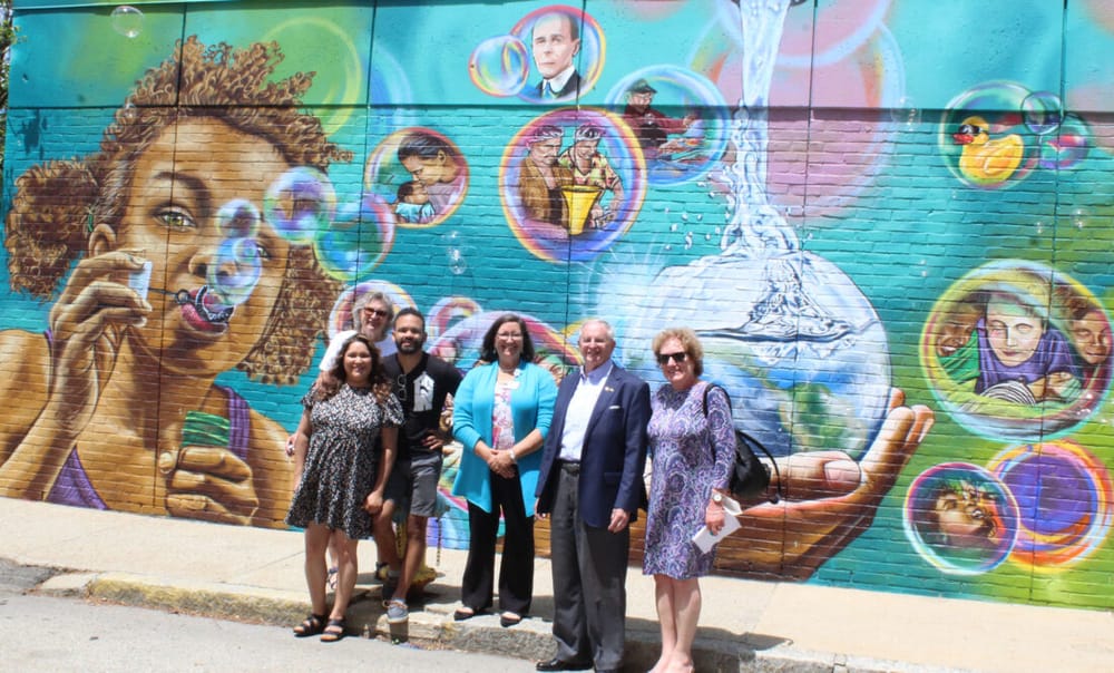New mural dedicated this week graces downtown Nashua’s southern gateway post image