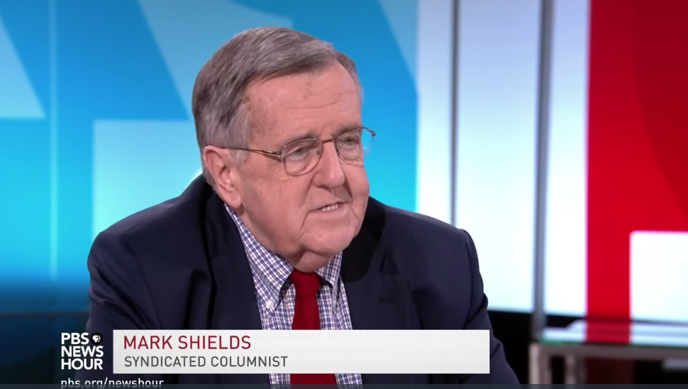 One bright light has gone out: A tribute to PBS Newshour’s Mark Shields post image