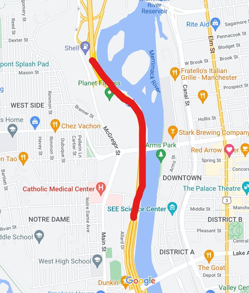 Temporary Night time Lane Closure on I-293 in Manchester post image