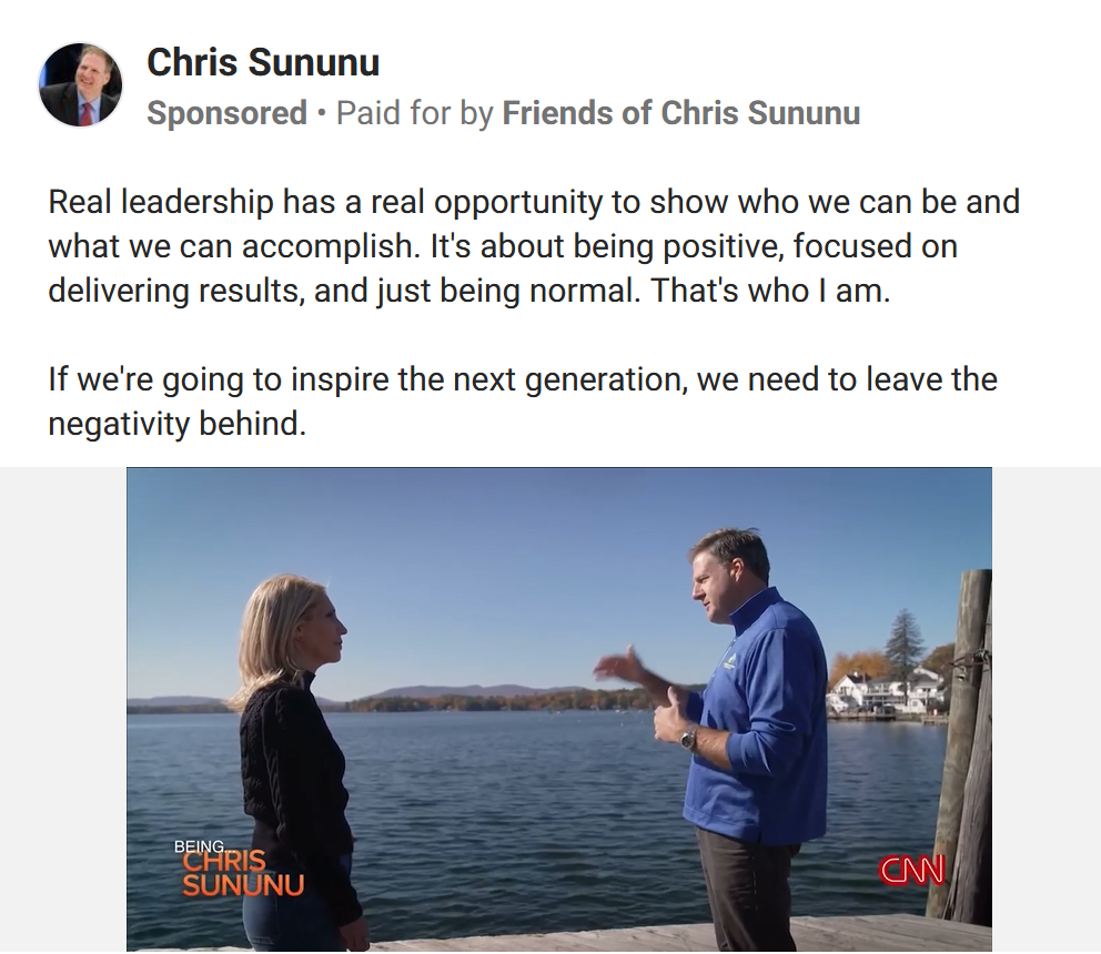 Sununu makes out-of-state ad buys post image