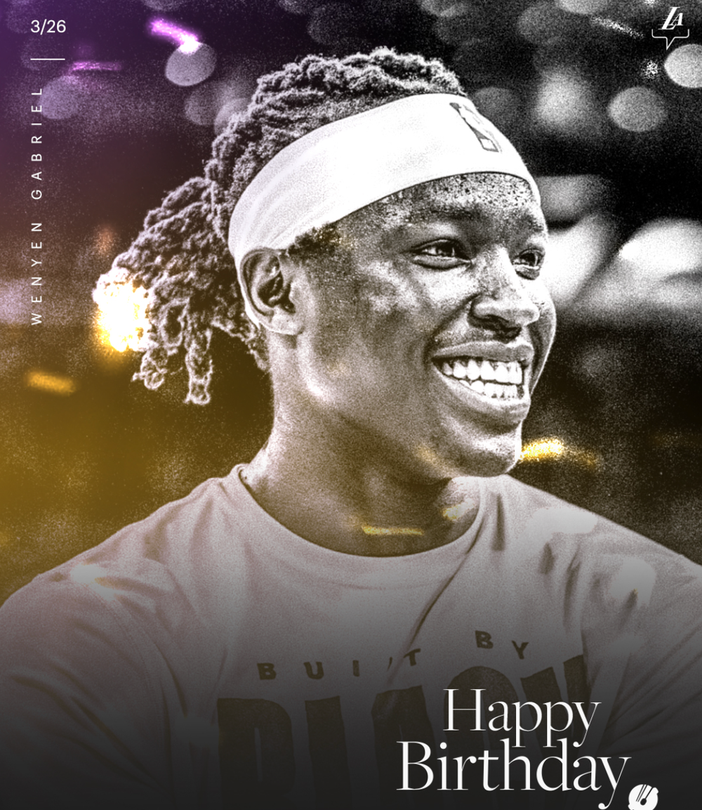 The NBA wishes LA Lakers’ Wenyen Gabriel a happy birthday – and so do his hometown fans post image