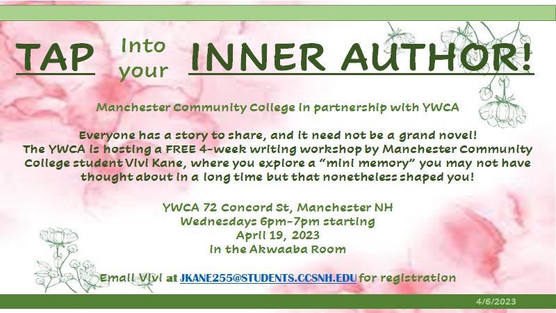 April 19: Inner Author Writing Workshop post image