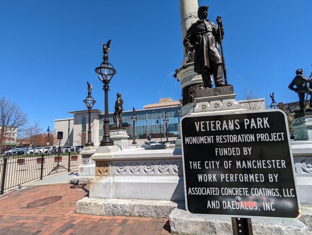 Veterans Park Civil War monument and fountain restored earning Historic Preservation Award post image