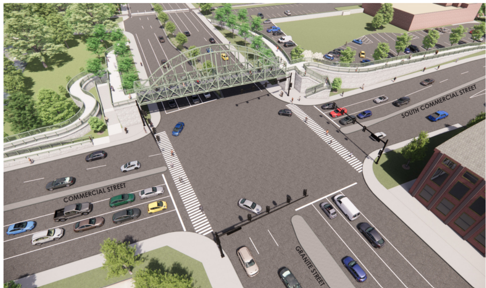 Granite Street pedestrian bridge gets new look as DPW seeks public input on RAISE project post image