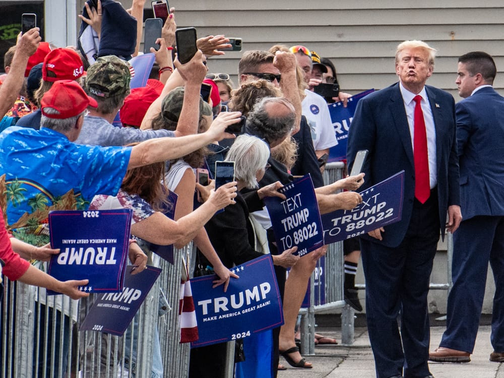 New Hampshire Republicans turn out for Trump, DeSantis during dueling campaign stops post image