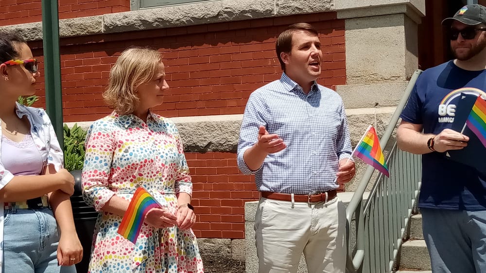 Students, elected officials on hand for raising of Pride flag at City Hall post image