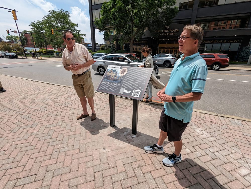 Plaque in place on Elm Street honoring Samantha Plantin, city’s first Black female landowner post image