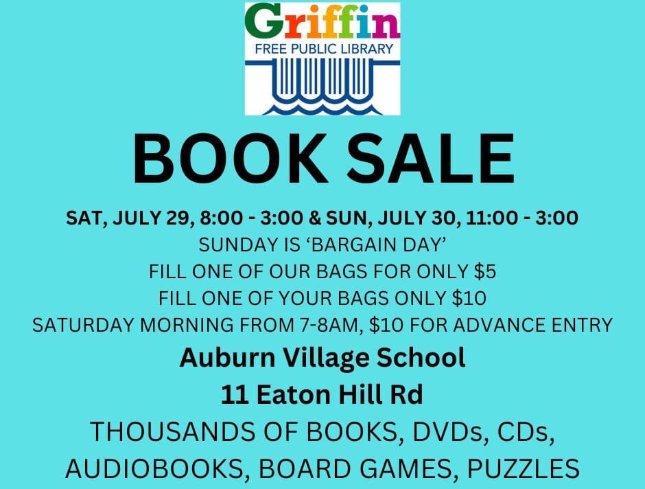 July 29-30: Book sale to benefit The Griffin Free Public Library post image