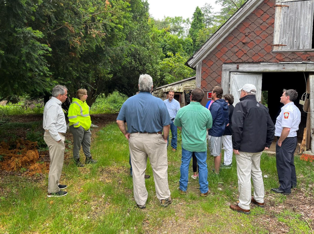 Bedford town councilors do site walk at location of proposed municipal complex post image