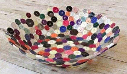 Feeling crafty? Making this button bowl with free ‘take & make’ craft kit from the library post image