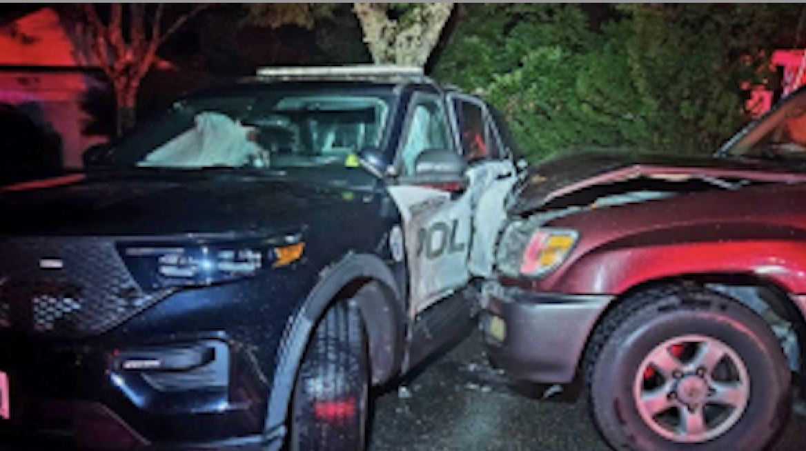 Police officer injured after cruiser struck at safety detail on South Mammoth Road post image