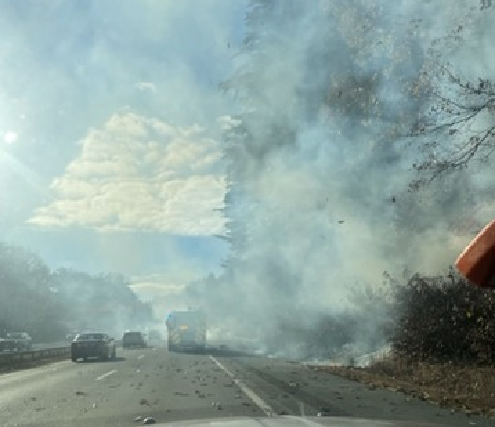 Brush fires sparked by misfiring truck exhaust burns across several towns post image