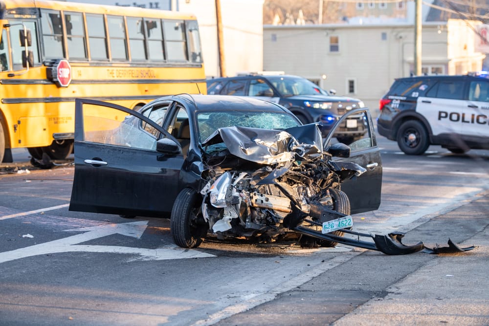 1 person seriously injured in head-on crash involving school bus post image