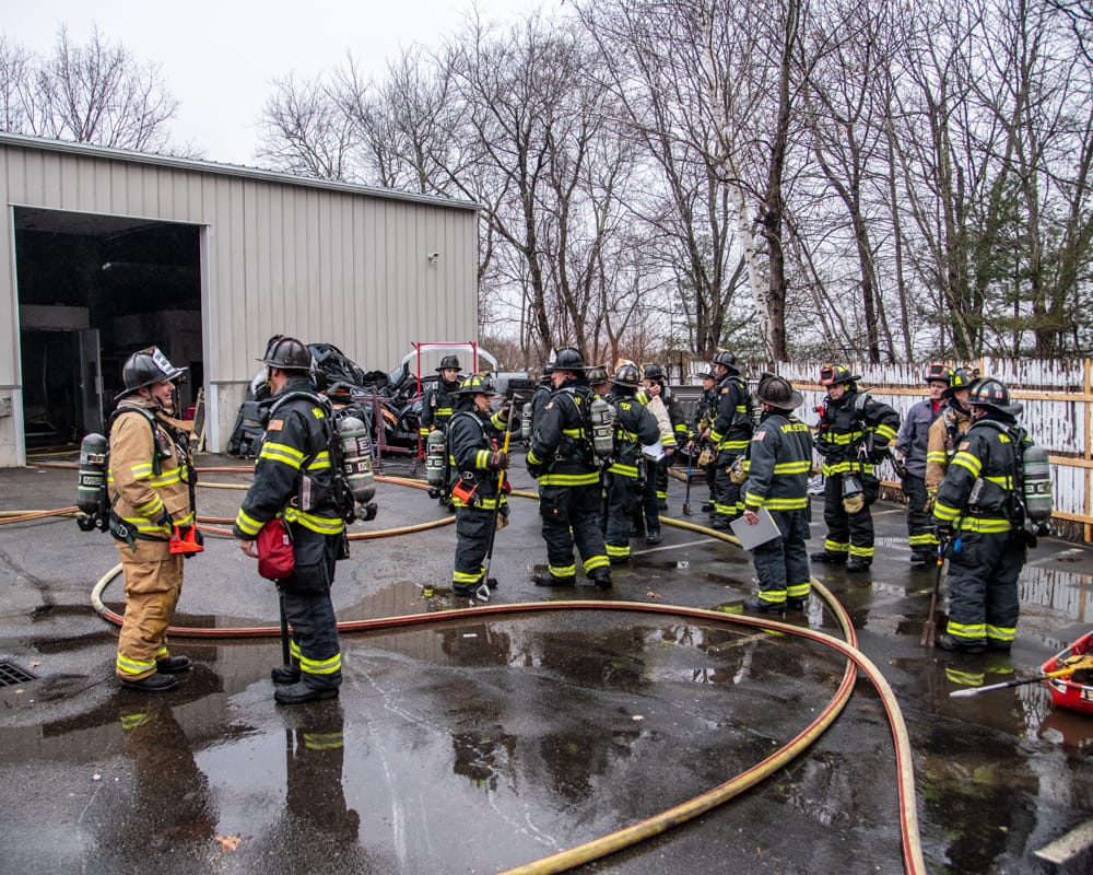 Fire at South Willow Street auto body shop causes $100K in damage post image