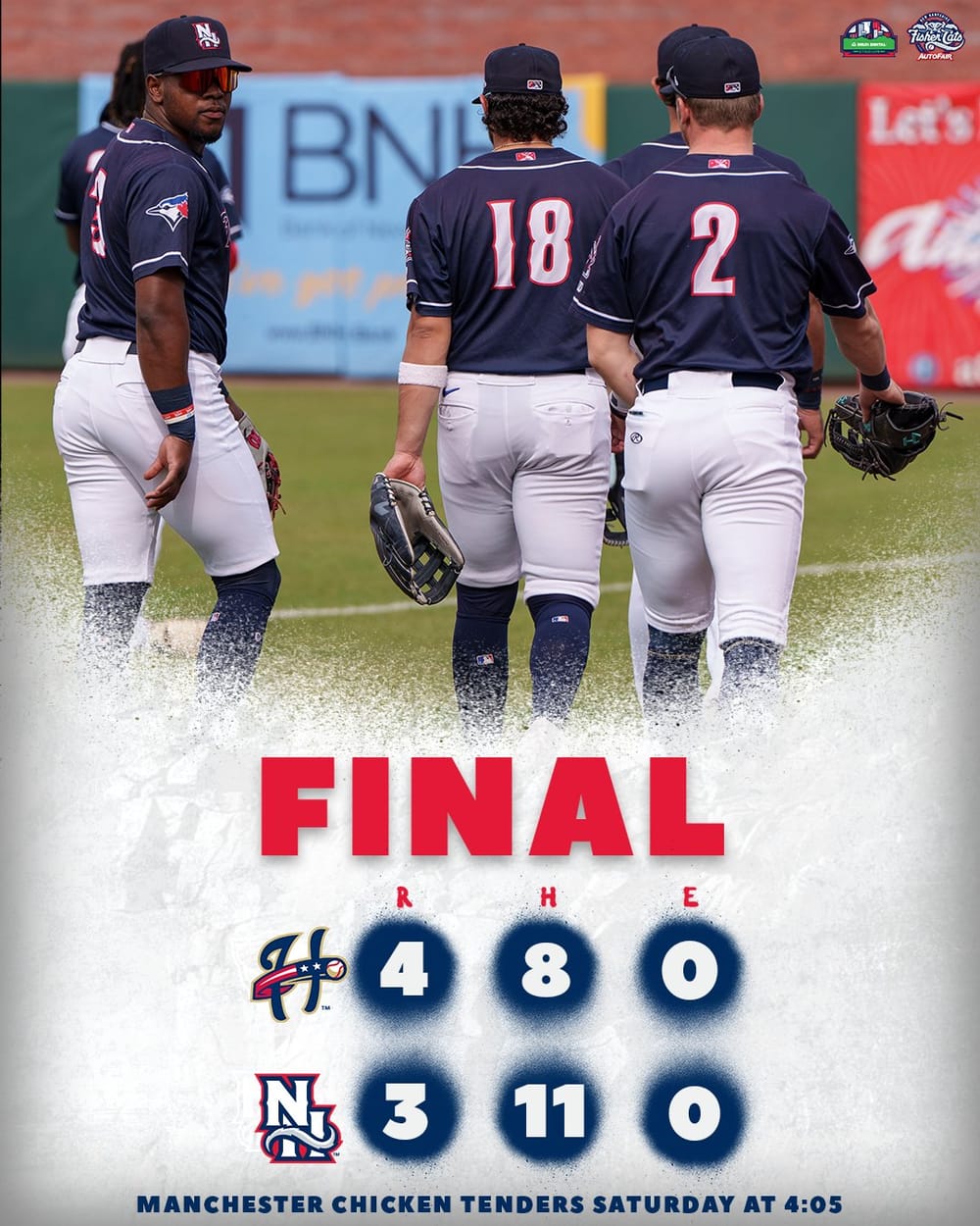 New Hampshire Fisher Cats’ hit parade falls short post image