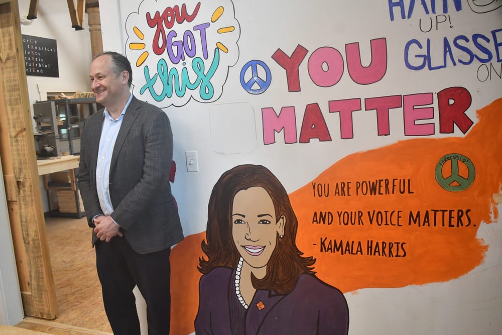 ‘Second gentleman’ Doug Emhoff discusses gender equity during Girls at Work visit post image