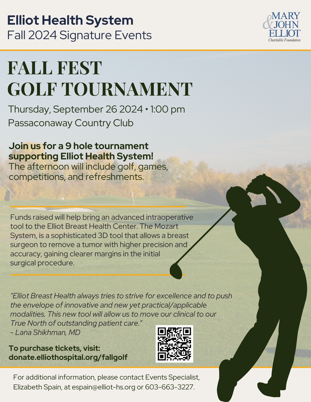 Sept. 26: Elliot Health System Fall-Fest Golf Tournament at Passaconaway Country Club post image