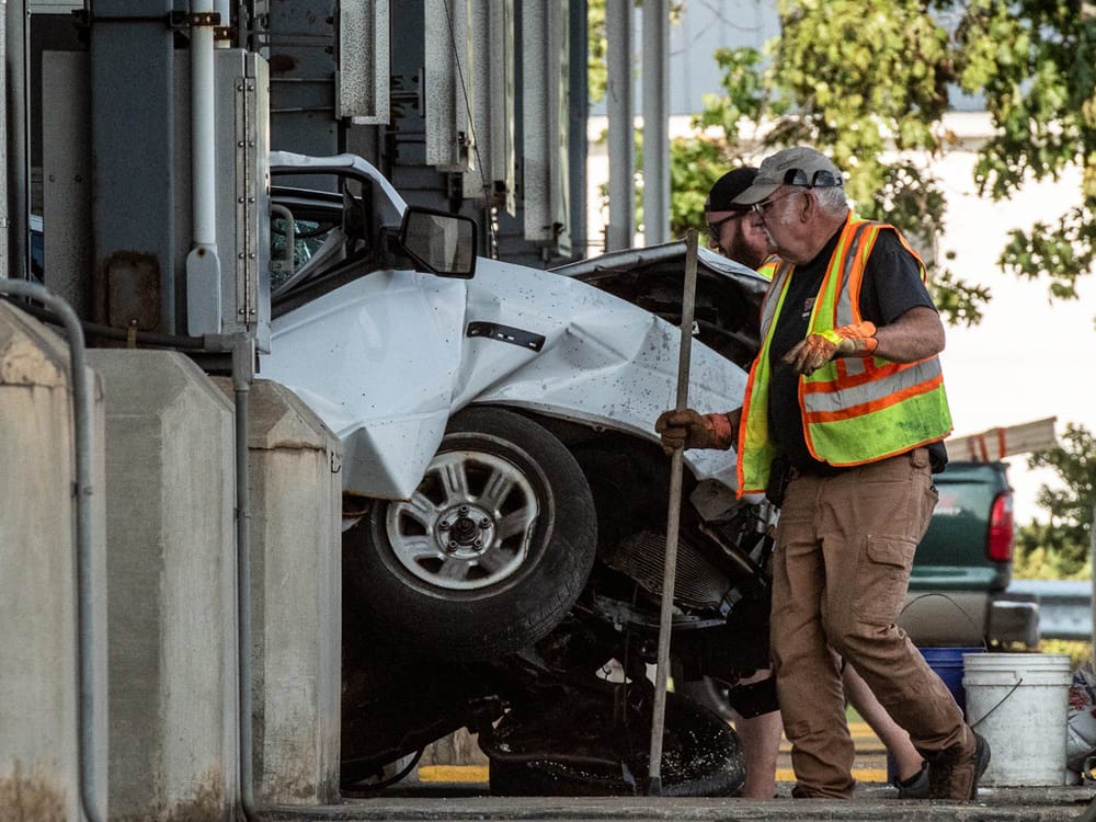 Rush hour crash at Bedford tolls post image