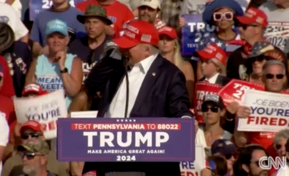 Trump safe after ear grazed with bullet in assassination attempt at Pennsylvania rally post image