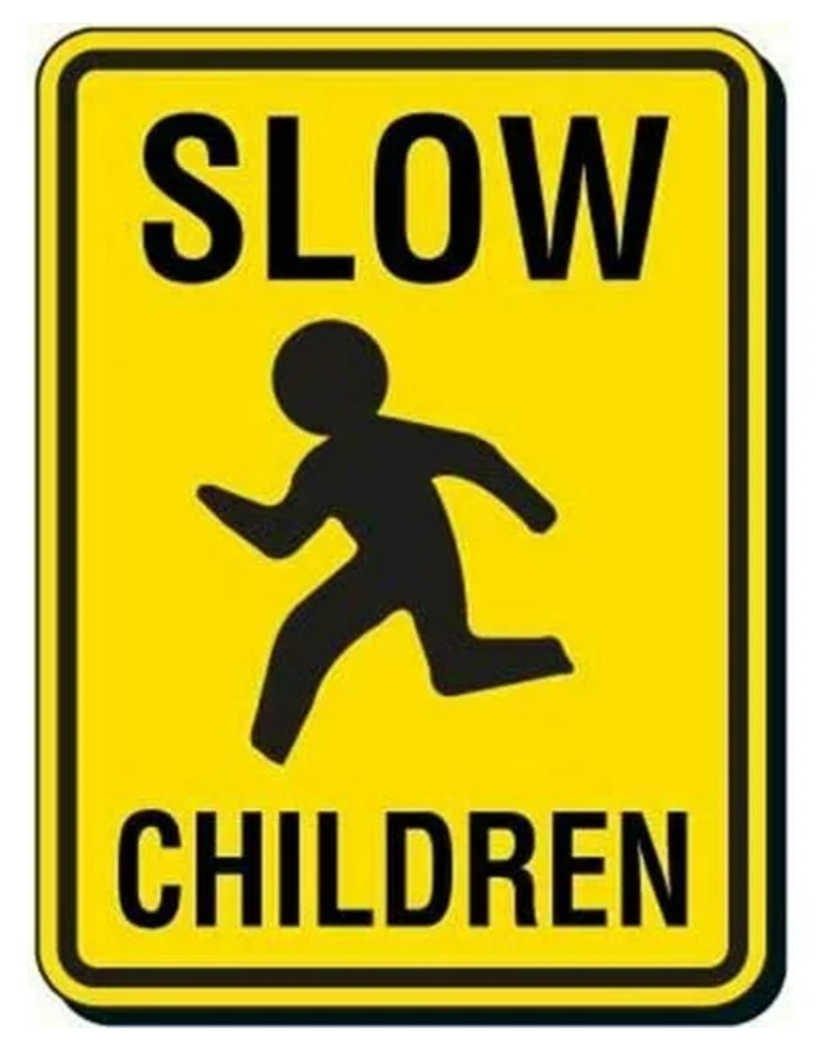 “Slow children” sign recommended against DPW guidance post image