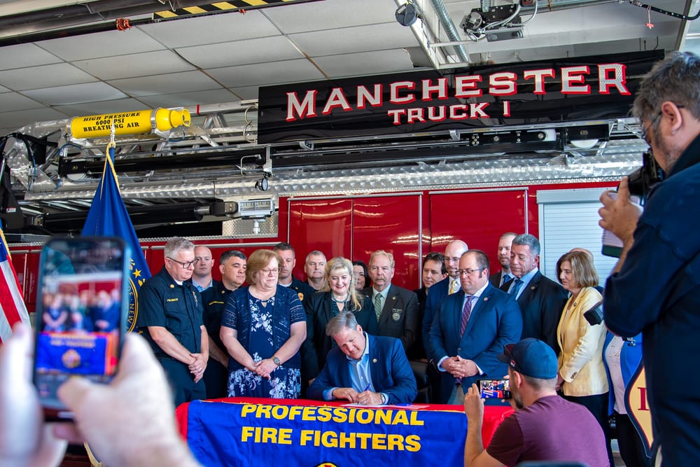 Sununu in Manchester to sign SB 352, launching early cancer screening program for NH firefighters post image