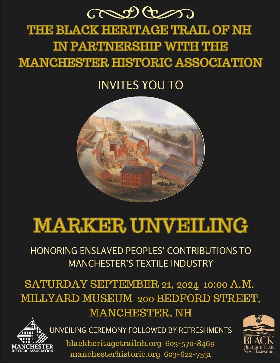 Sept. 21: Black Heritage Trail historic marker commemoration in the millyard post image