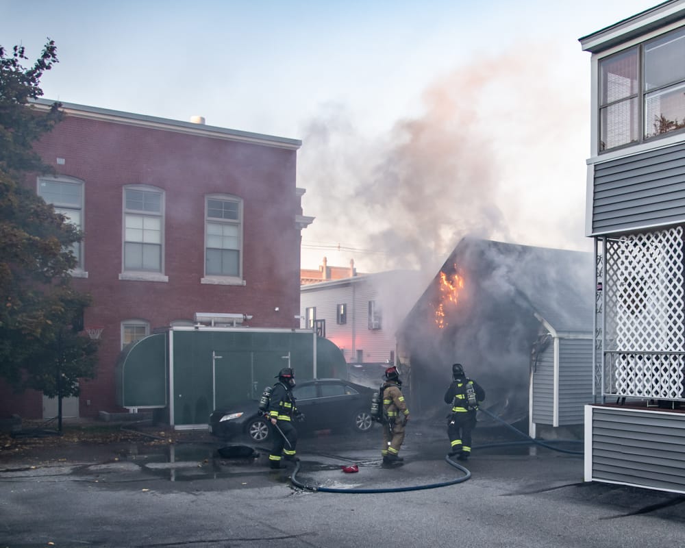 Fire destroys Clay Street garage, vehicles inside post image