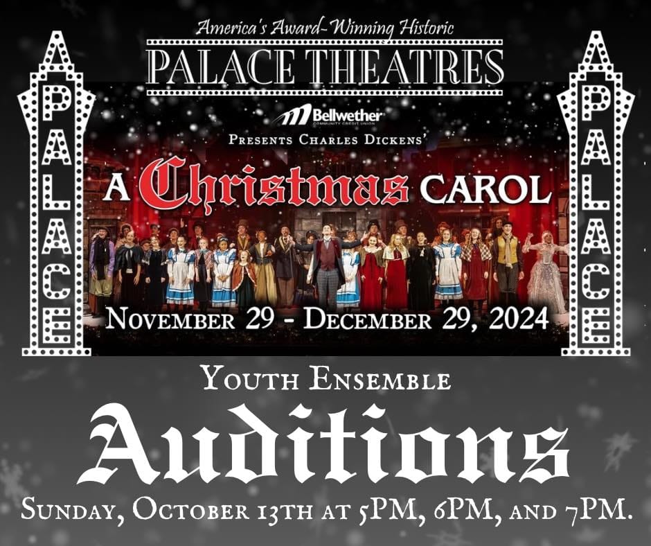 Oct. 13: Open auditions for youth ensemble to perform in Palace Theatre’s A Christmas Carol post image