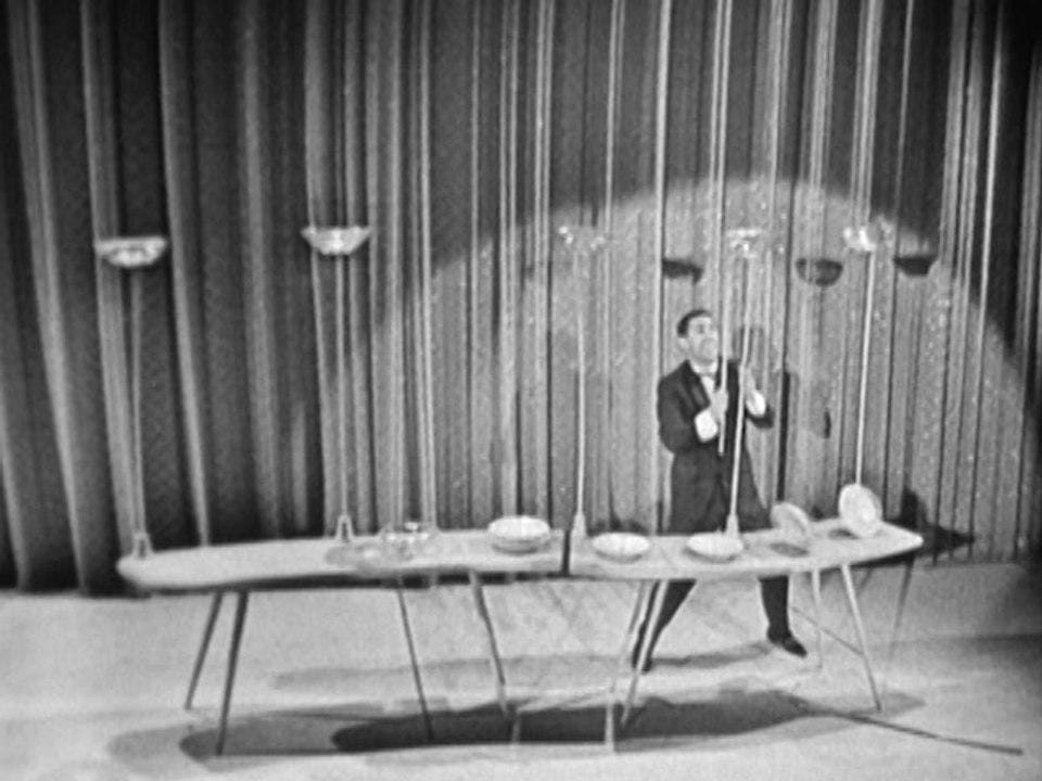 Ed Sullivan and actual spinning plates: A metaphor for multi-tasking post image